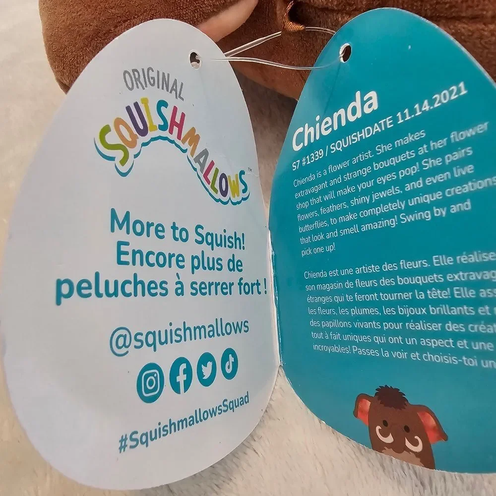 NWT Squishmallows Brown and Cream Mammoth Chienda